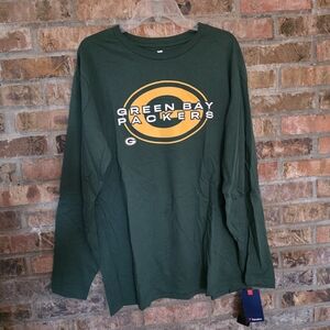 Fanatics Green Bay Packers Dark Green Long Sleeve Tee; Men's Size XL